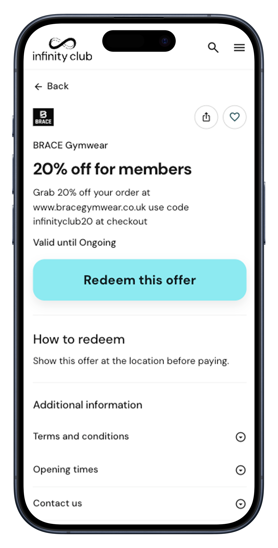 Infinity Club app — More footfall